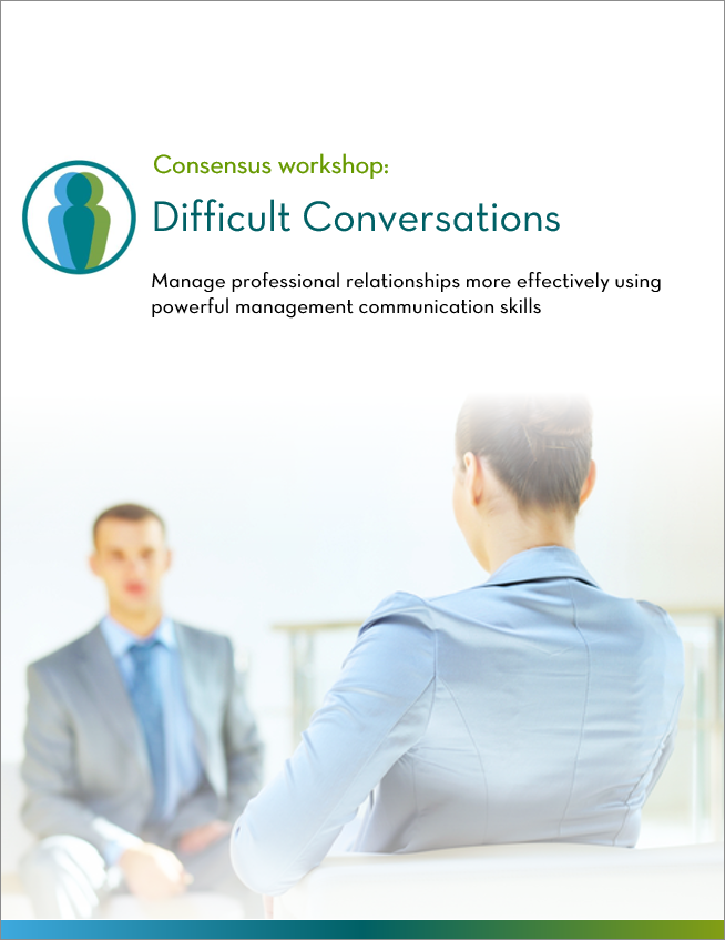Leadership Development Workshop - Difficult Conversations skills training is customized and delivered by Consensus in New York City, NY