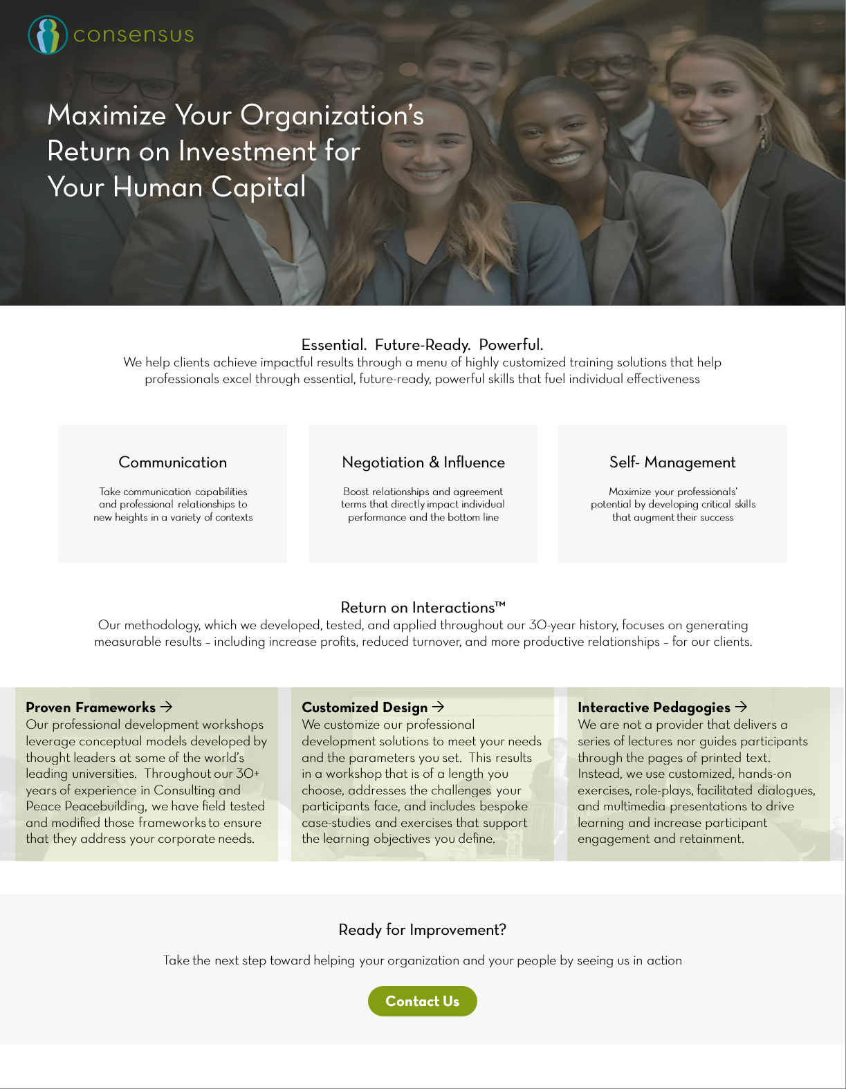 Consensus Professional Development Workshops